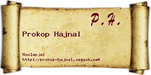 Prokop Hajnal névjegykártya
